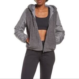 Zella‎ Faux Shearling Bomber Jacket Size Medium New with Tags